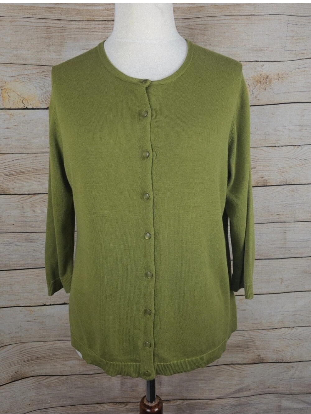 Coldwater Creek Cotton Blend Button Down Lightweight Sweater Size Large